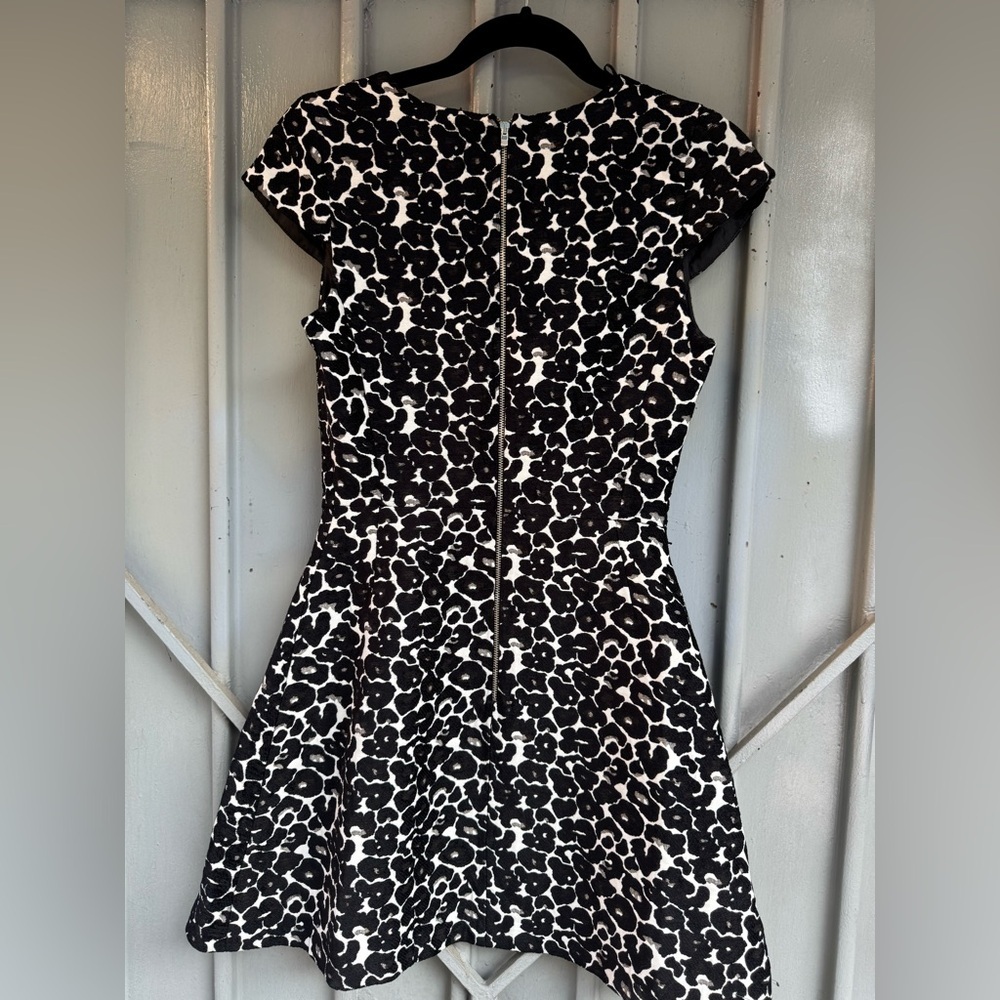 Zara Black and White Leopard Print Dress, Size S - Picture 11 of 14